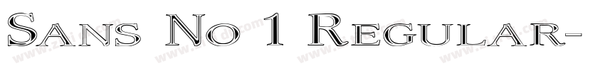 Sans No 1 Regular字体转换